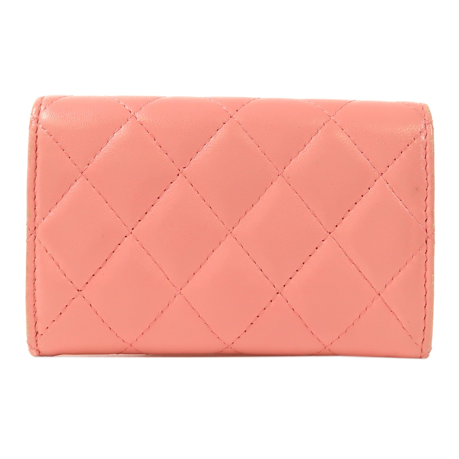 CHANEL 皮革Card Holder銀扣卡片套