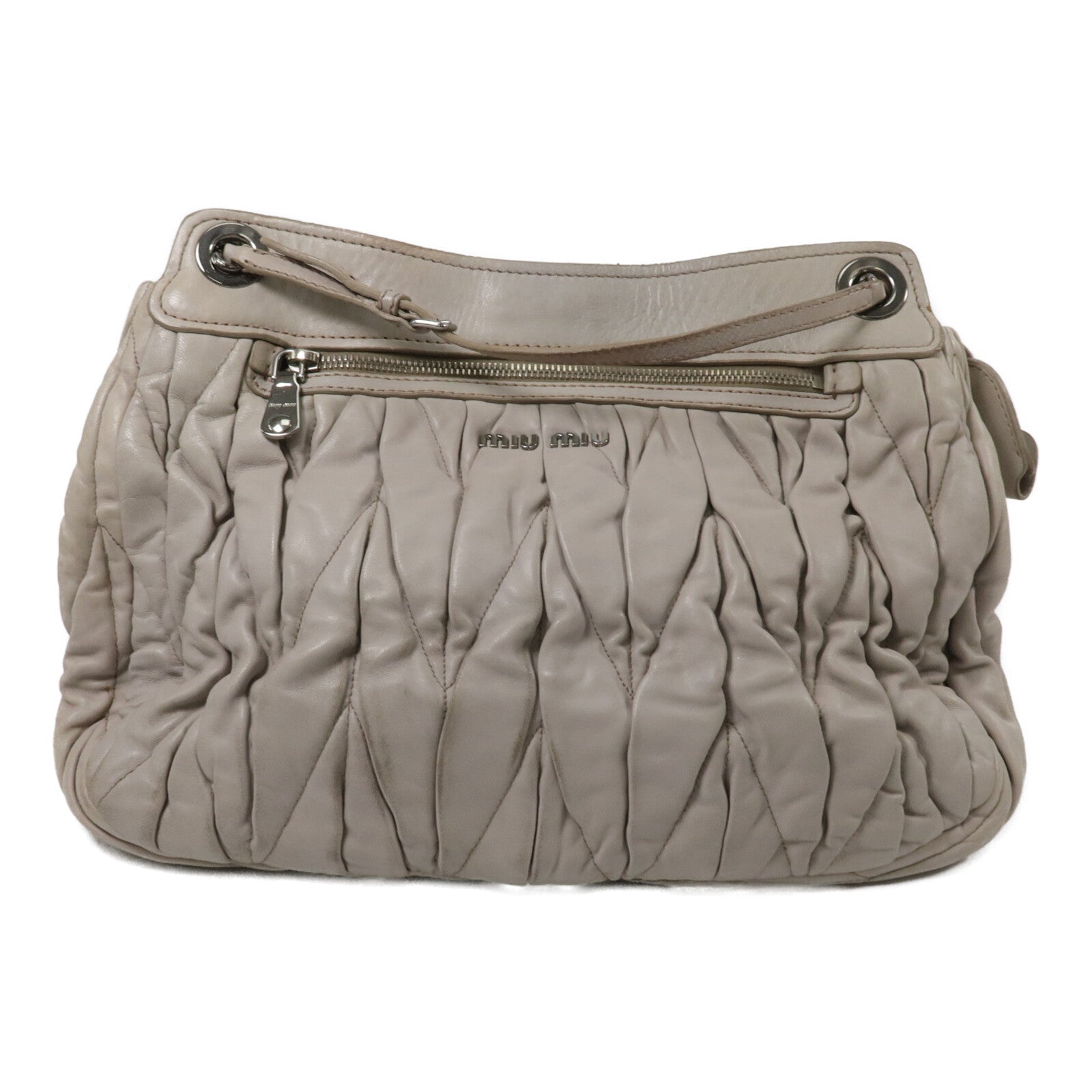 Miu Miu 牛皮皮革Shoulder Bag鏈帶肩背袋