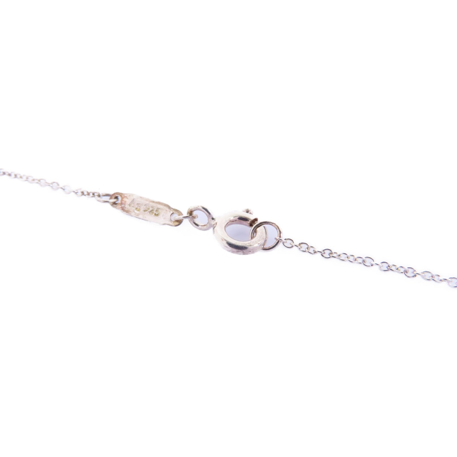 TIFFANY＆CO 925純銀Return To Tiffany Diamond Necklace鑽石項鍊藍色/銀色