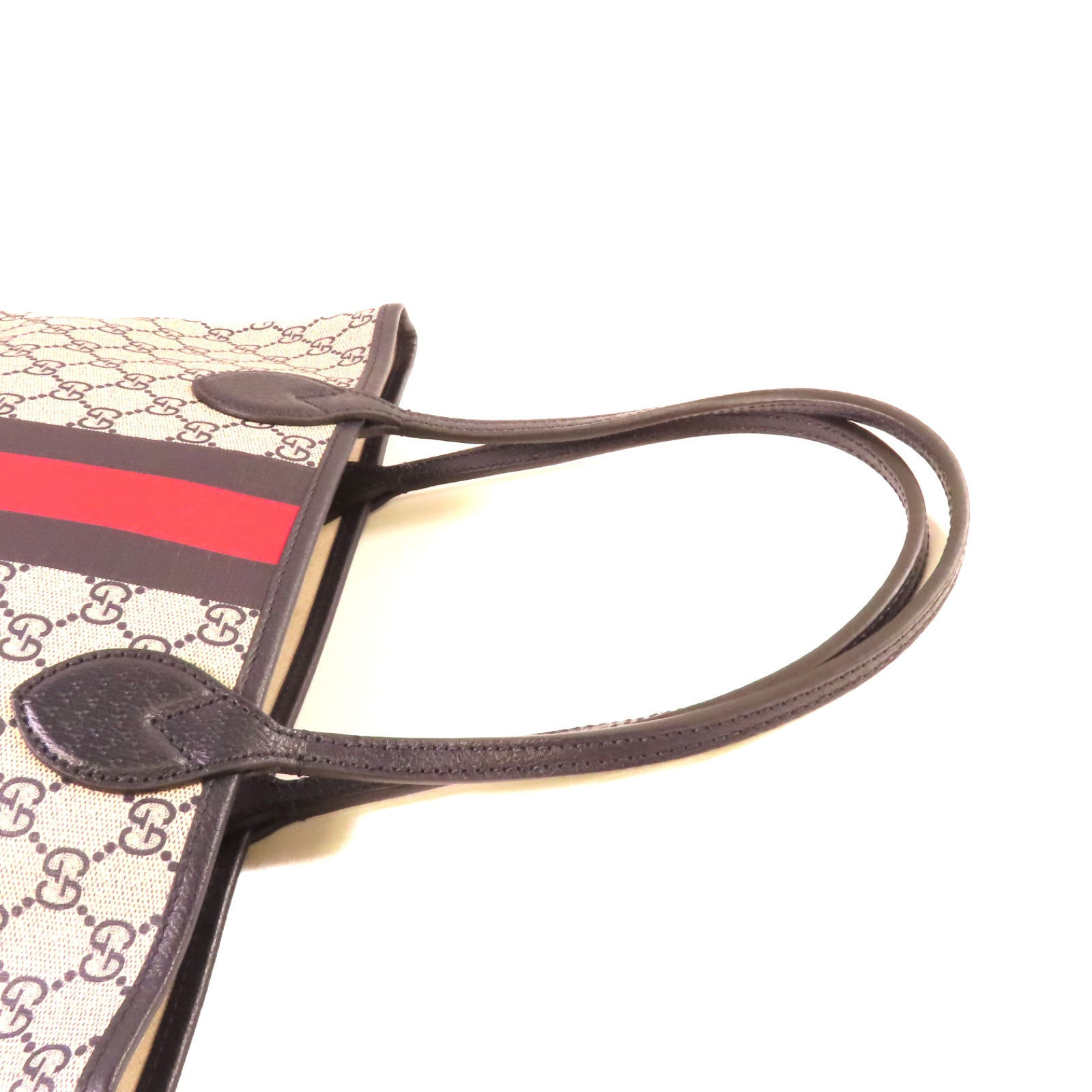 GUCCI 塗層帆布Ophidia Small Tote Bag手挽袋啡色/寶藍色