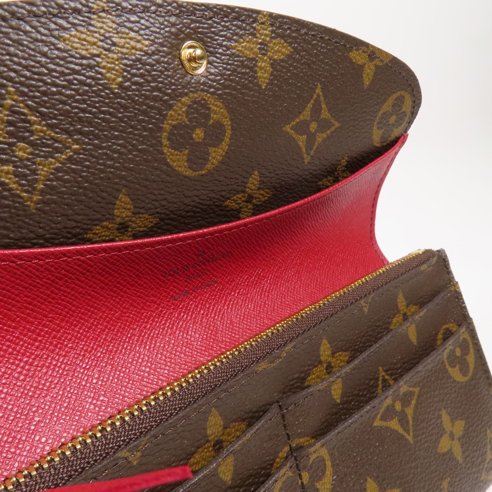 LOUIS VUITTON Monogram Emilie Long Wallet金扣長錢包