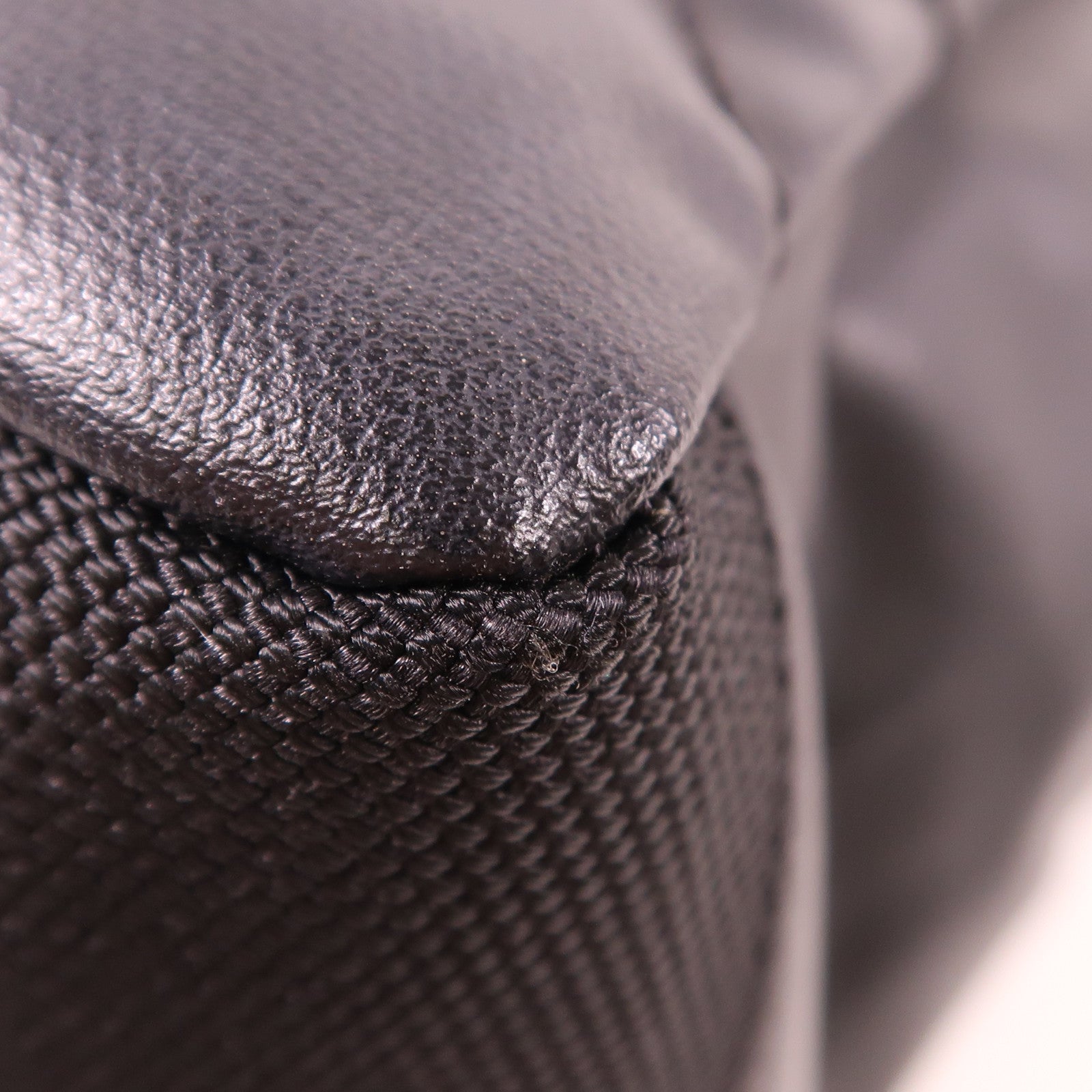 CHANEL 皮革/尼龍Paris Biarritz Tote銀扣手挽袋