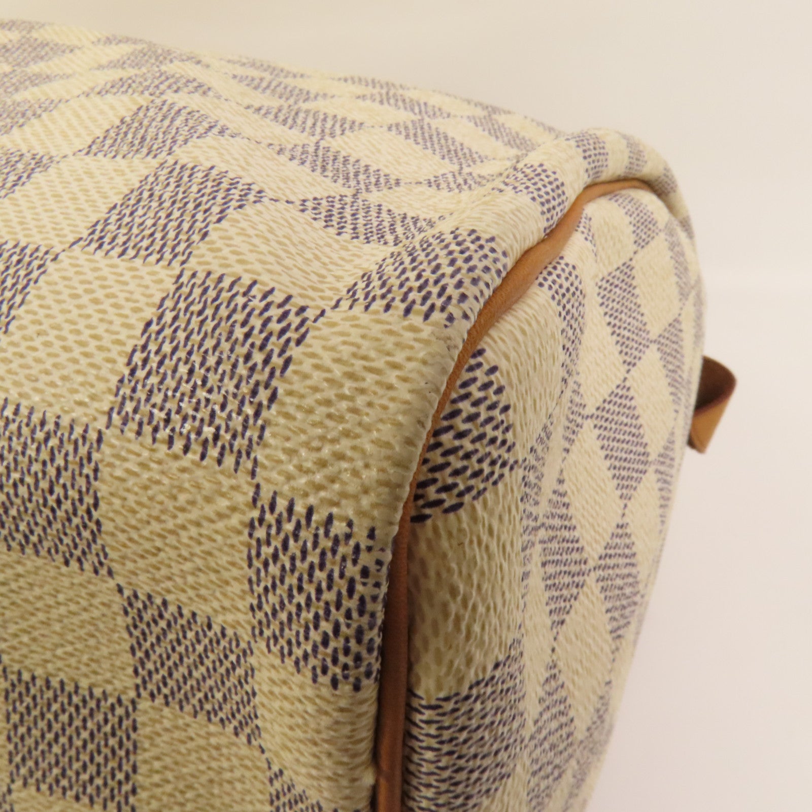 LOUIS VUITTON Damier Azur Speedy 30金扣手挽袋