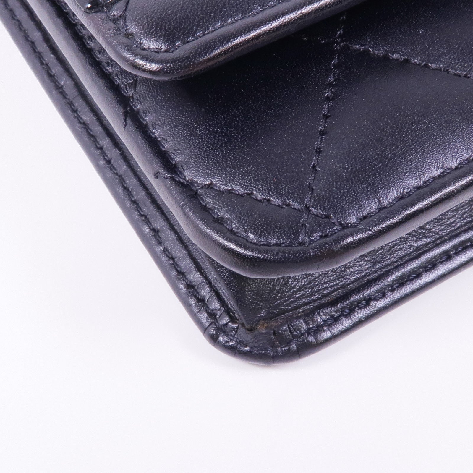 CHANEL 牛皮皮革Cambon Wallet On Chain銀扣鏈帶肩背袋