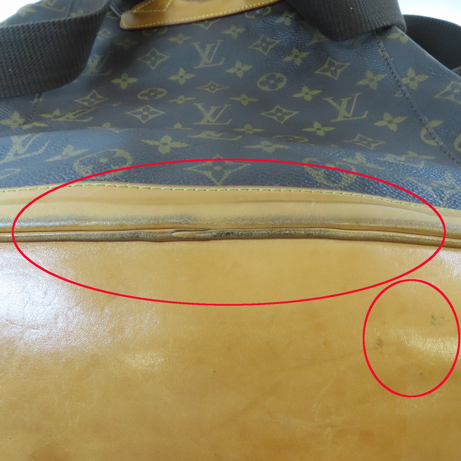 LOUIS VUITTON Monogram Montsouris GM金扣背包啡色