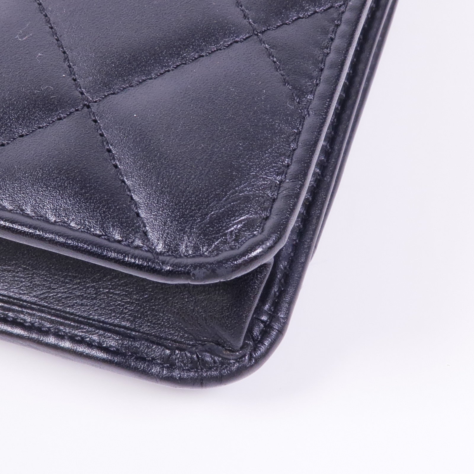 CHANEL 牛皮皮革Cambon Wallet On Chain銀扣鏈帶肩背袋