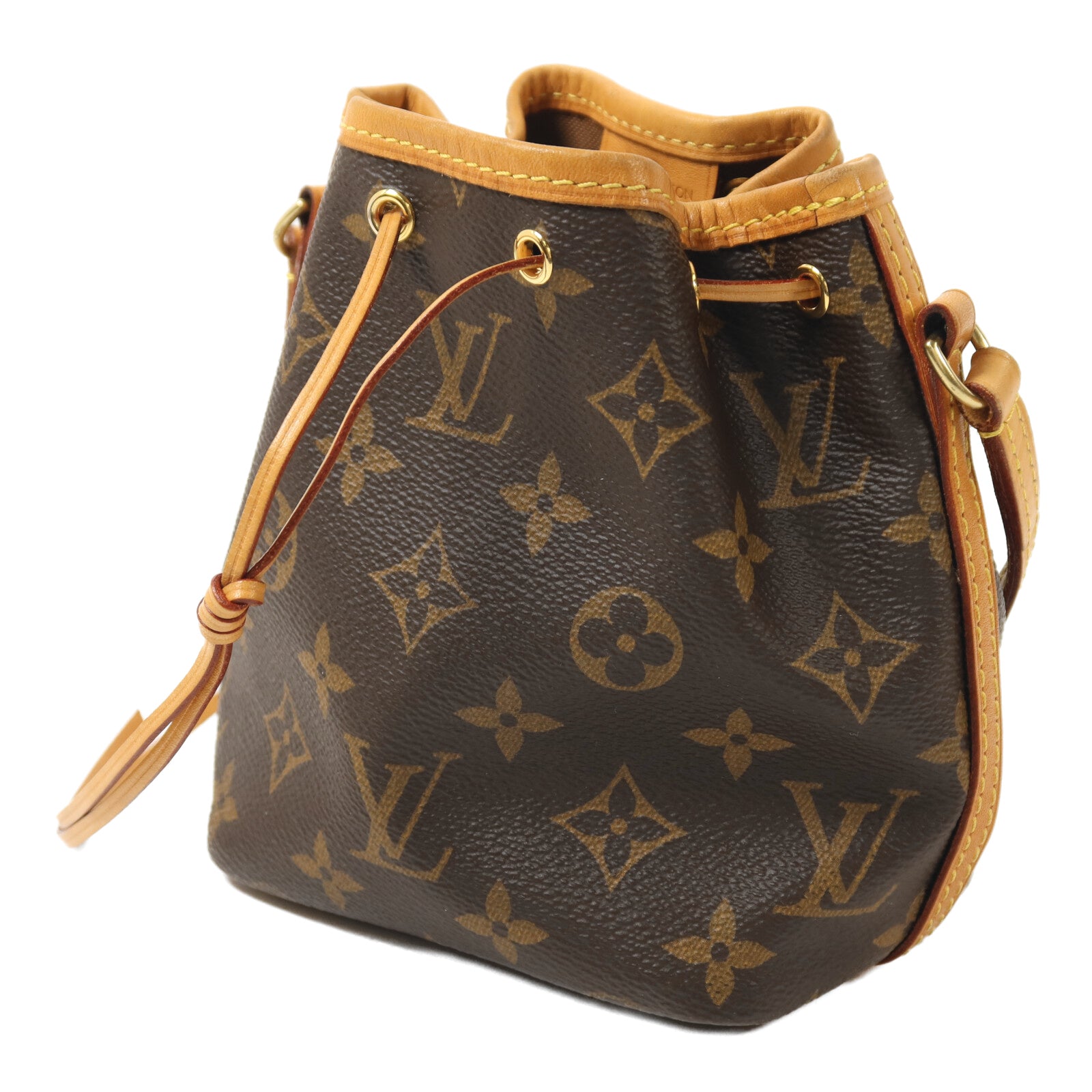 LOUIS VUITTON 【激減優惠】Monogram Nano Noe金扣肩背袋