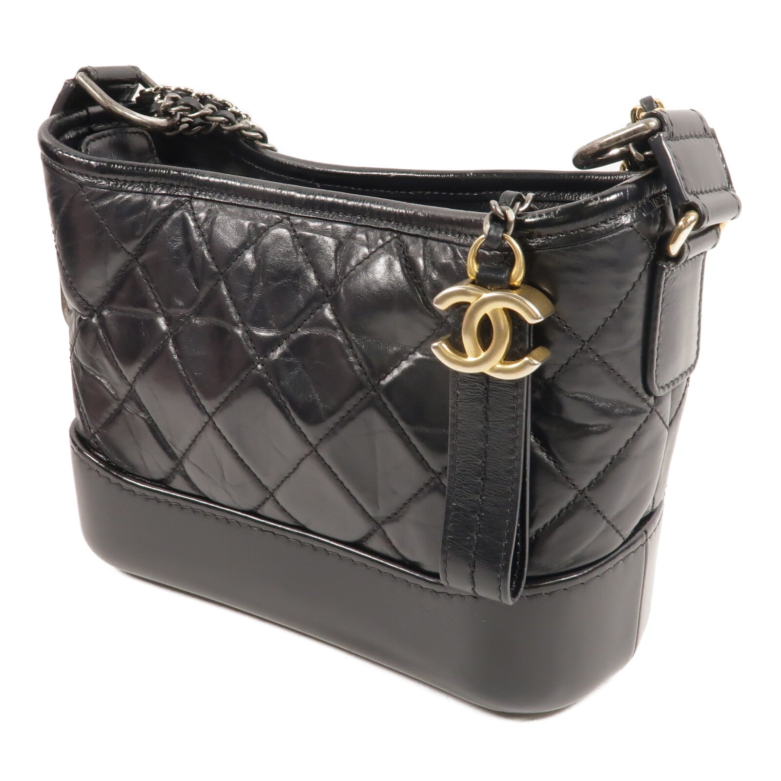 CHANEL 牛皮皮革Gabrielle Small鏈帶肩背袋