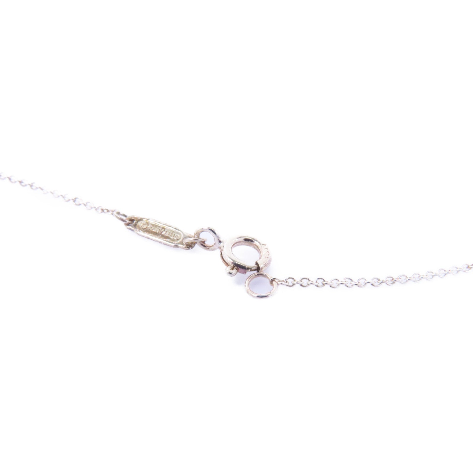 TIFFANY＆CO 925純銀Return To Tiffany Diamond Necklace鑽石項鍊藍色/銀色