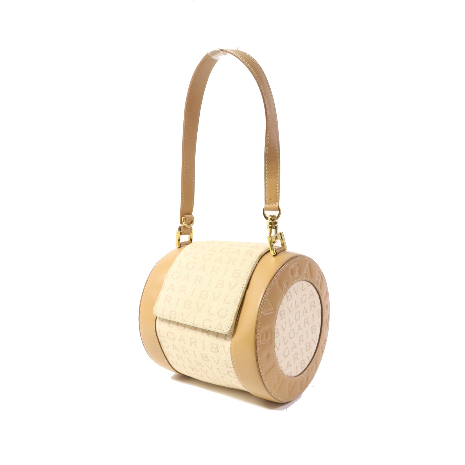 BVLGARI 帆布B Zero Shoulder Bag金扣手挽袋