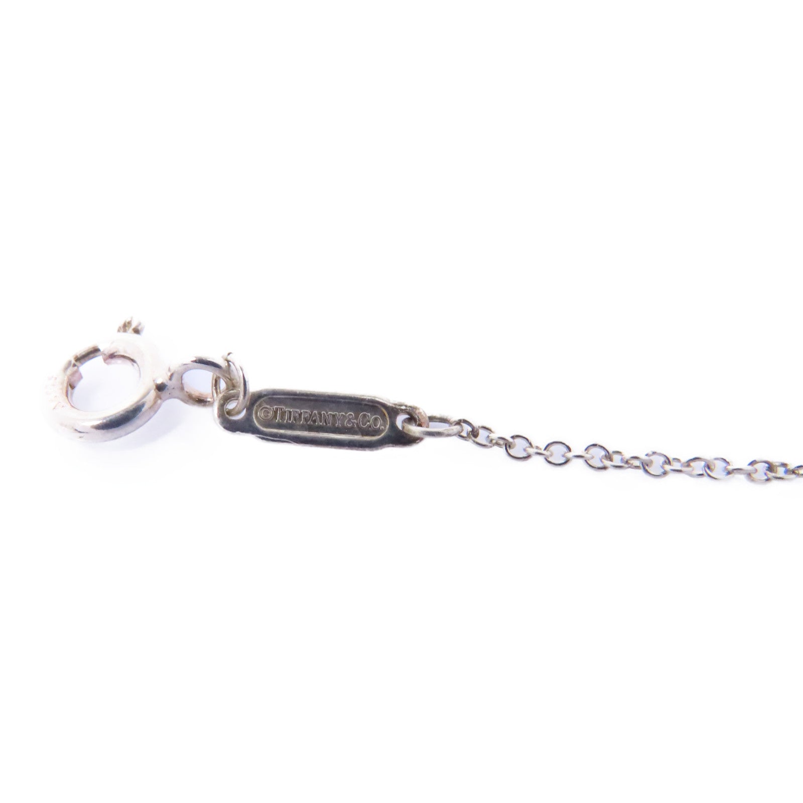 TIFFANY＆CO 925純銀Return To Tiffany Diamond Necklace鑽石項鍊藍色/銀色