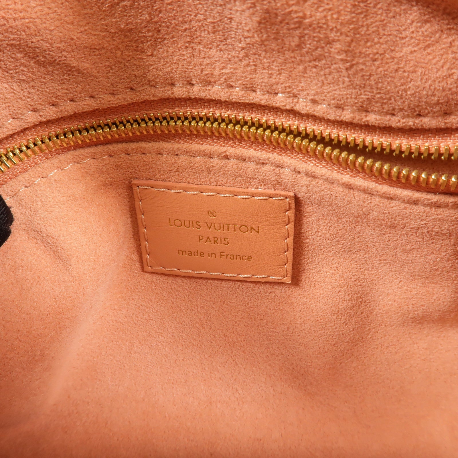 LOUIS VUITTON Monogram Petite Malle Souple金扣手挽肩背兩用袋棕色/粉紅色