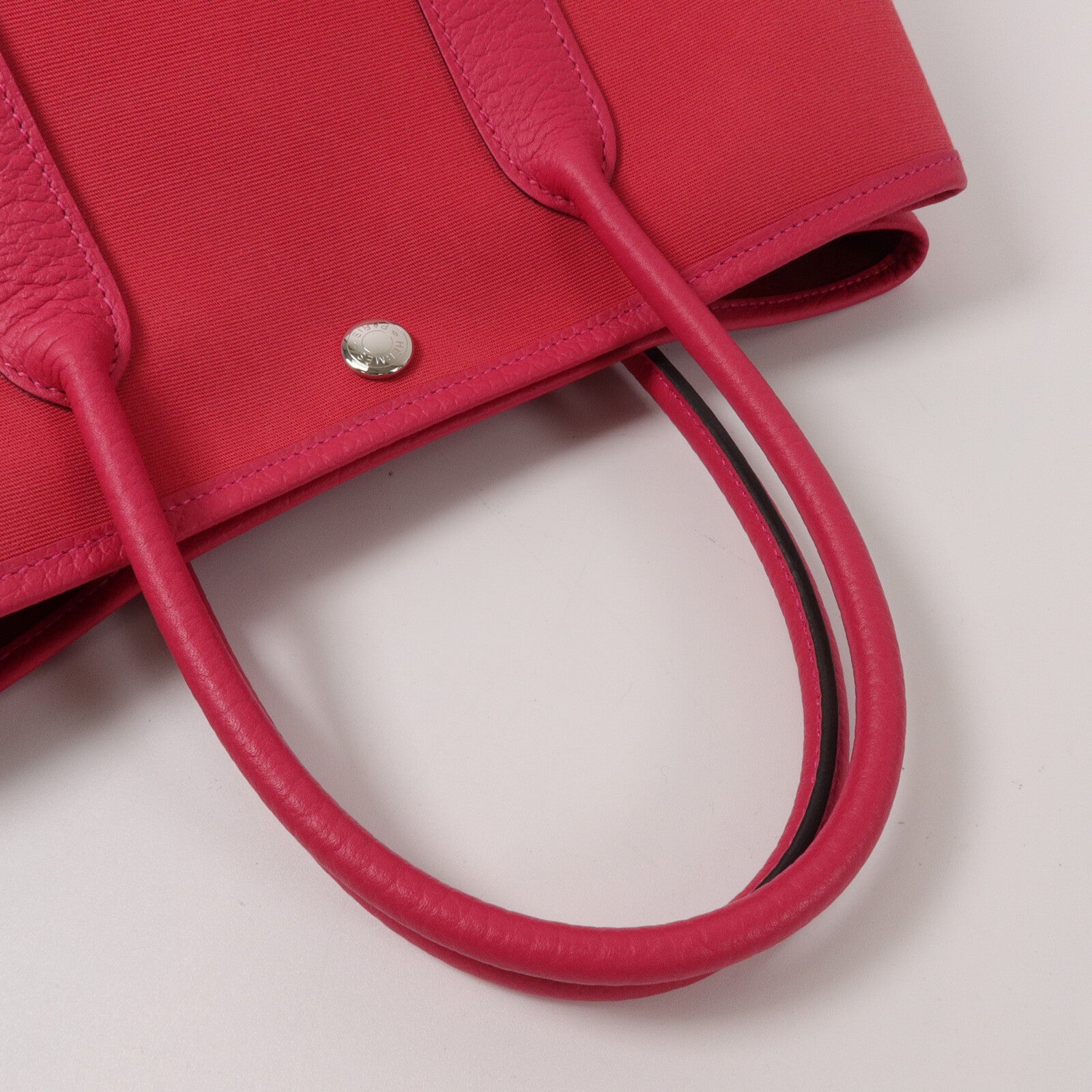 HERMES 帆布Garden Party TPM手挽袋Rose Extreme