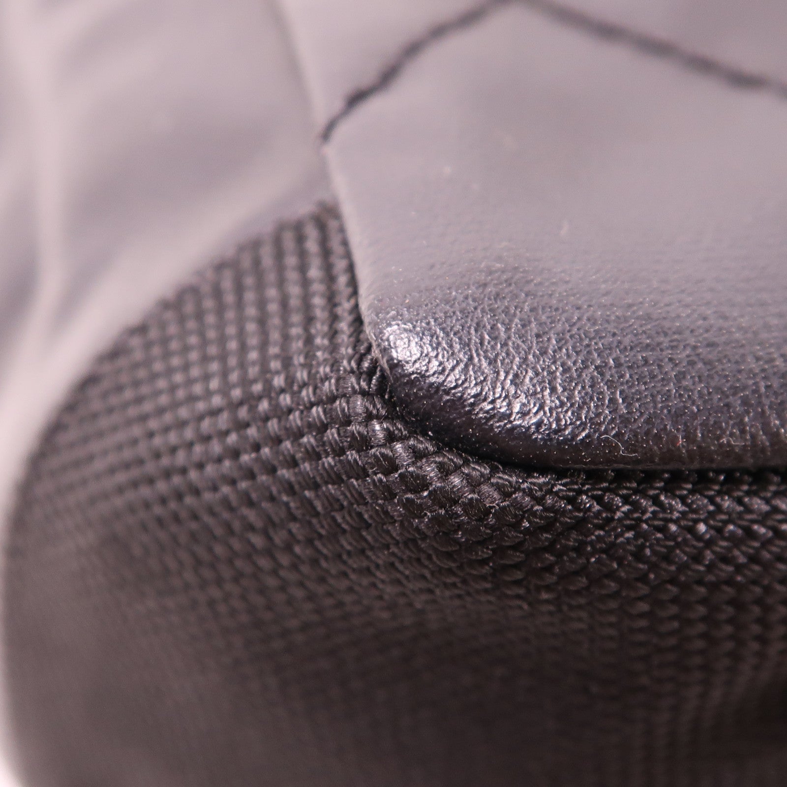 CHANEL 皮革/尼龍Paris Biarritz Tote銀扣手挽袋