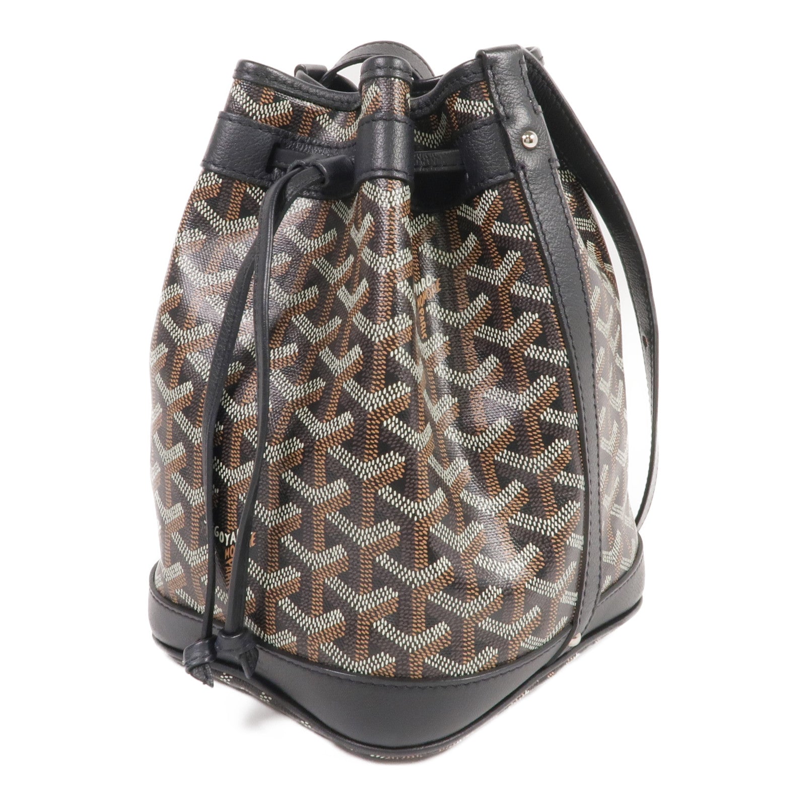 GOYARD 塗層帆布Petit Flot Bucket銀扣肩背袋