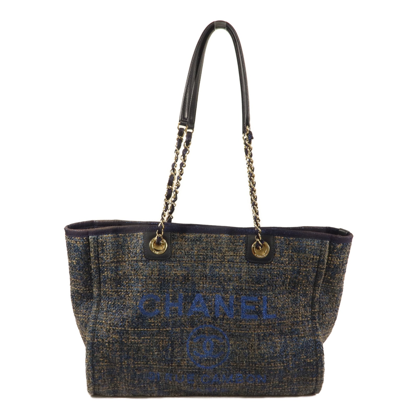 CHANEL 帆布Deauville Tote Small手挽袋