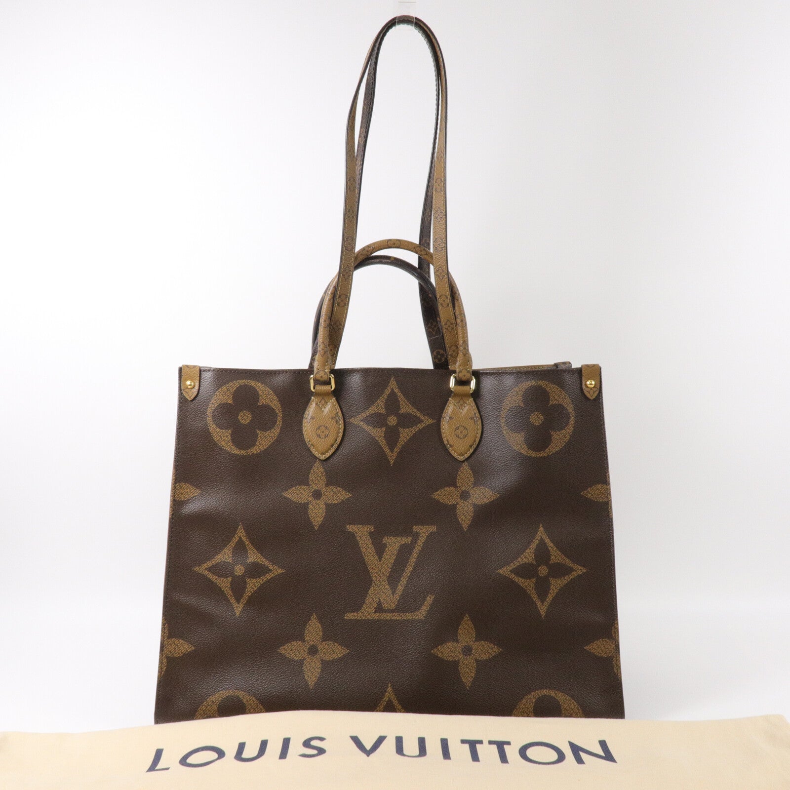 LOUIS VUITTON Monogram Giant Reverse On The Go GM手挽肩背兩用袋