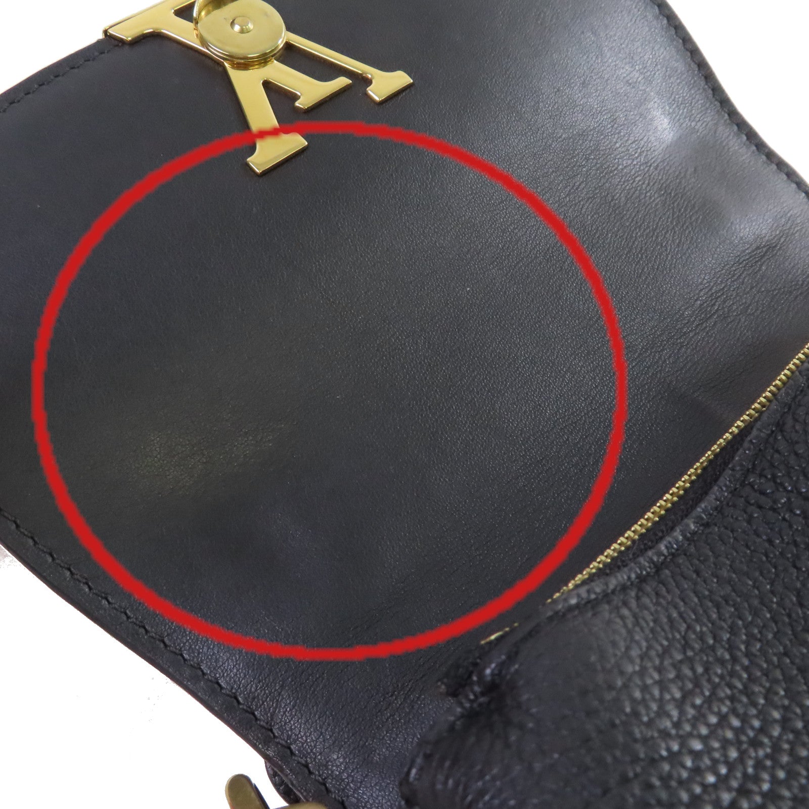 LOUIS VUITTON 牛皮皮革Vivienne NM Shoulder Bag金扣肩背袋黑色