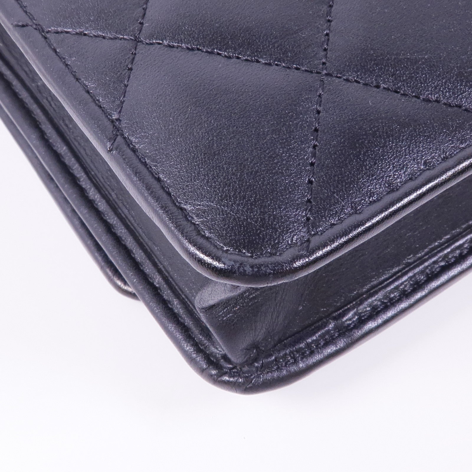 CHANEL 牛皮皮革Cambon Wallet On Chain銀扣鏈帶肩背袋