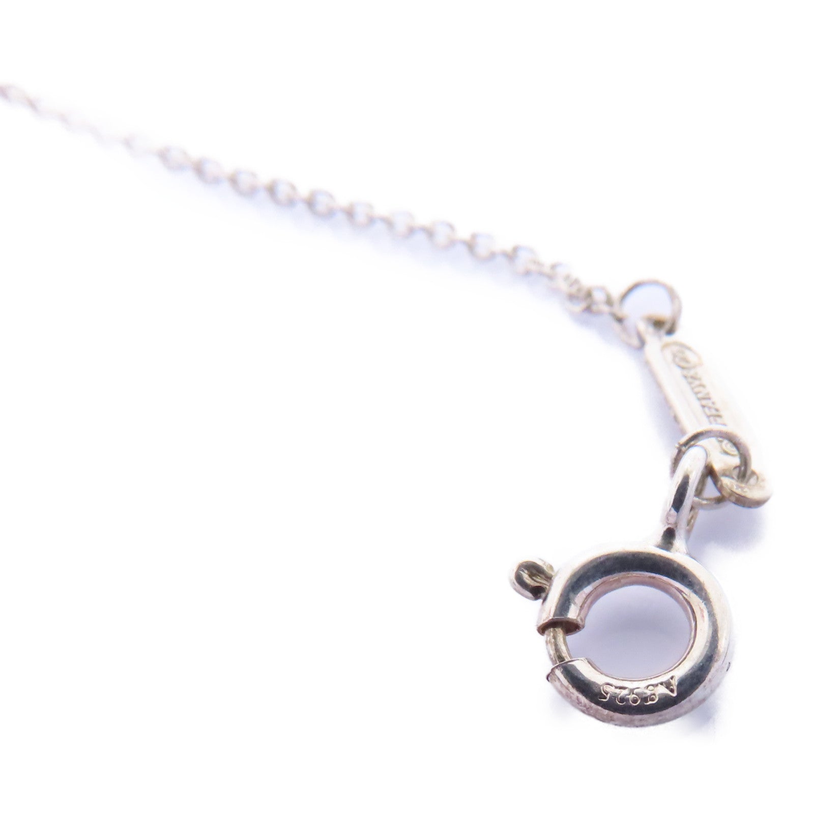 TIFFANY＆CO 925純銀Return To Tiffany Diamond Necklace鑽石項鍊藍色/銀色