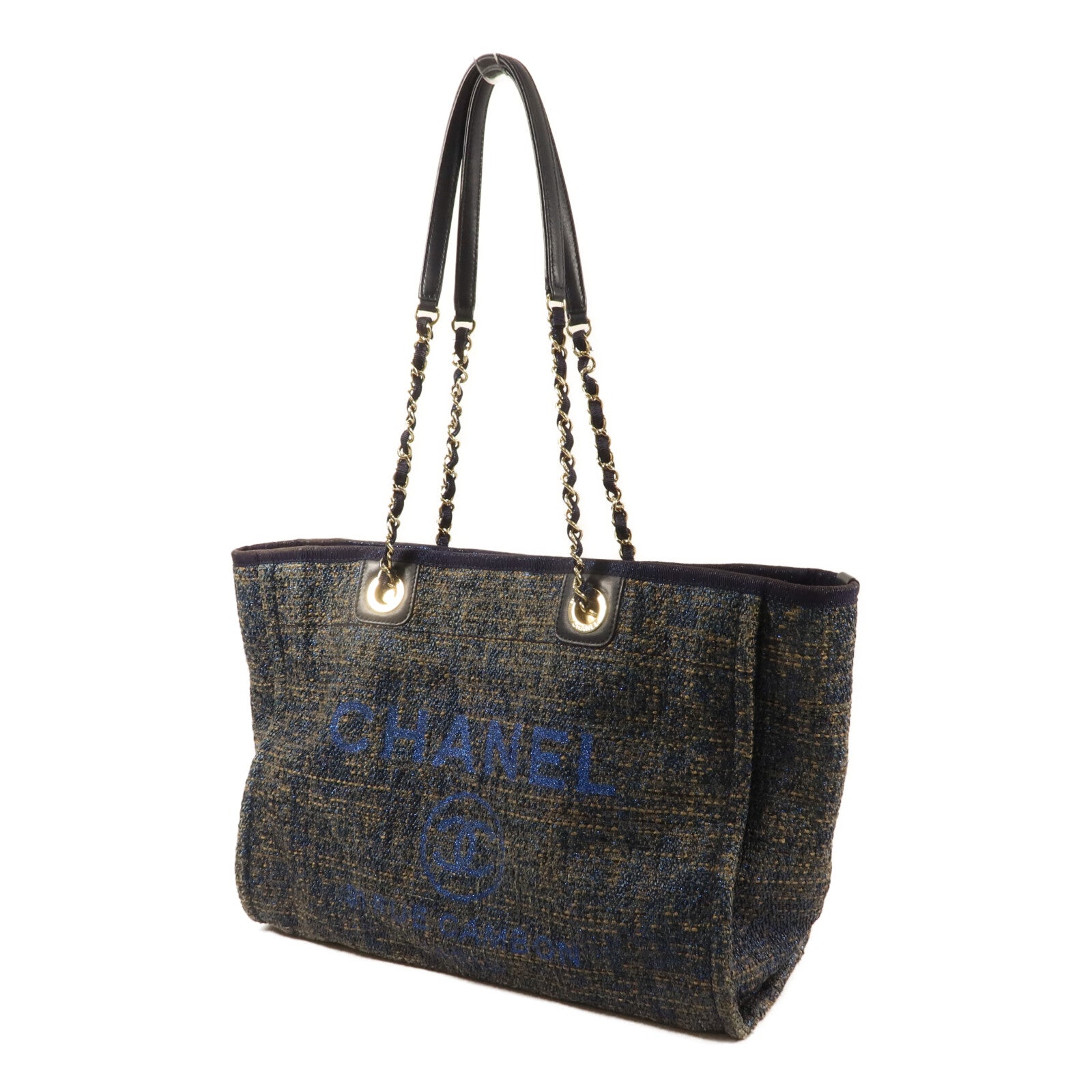 CHANEL 帆布Deauville Tote Small手挽袋
