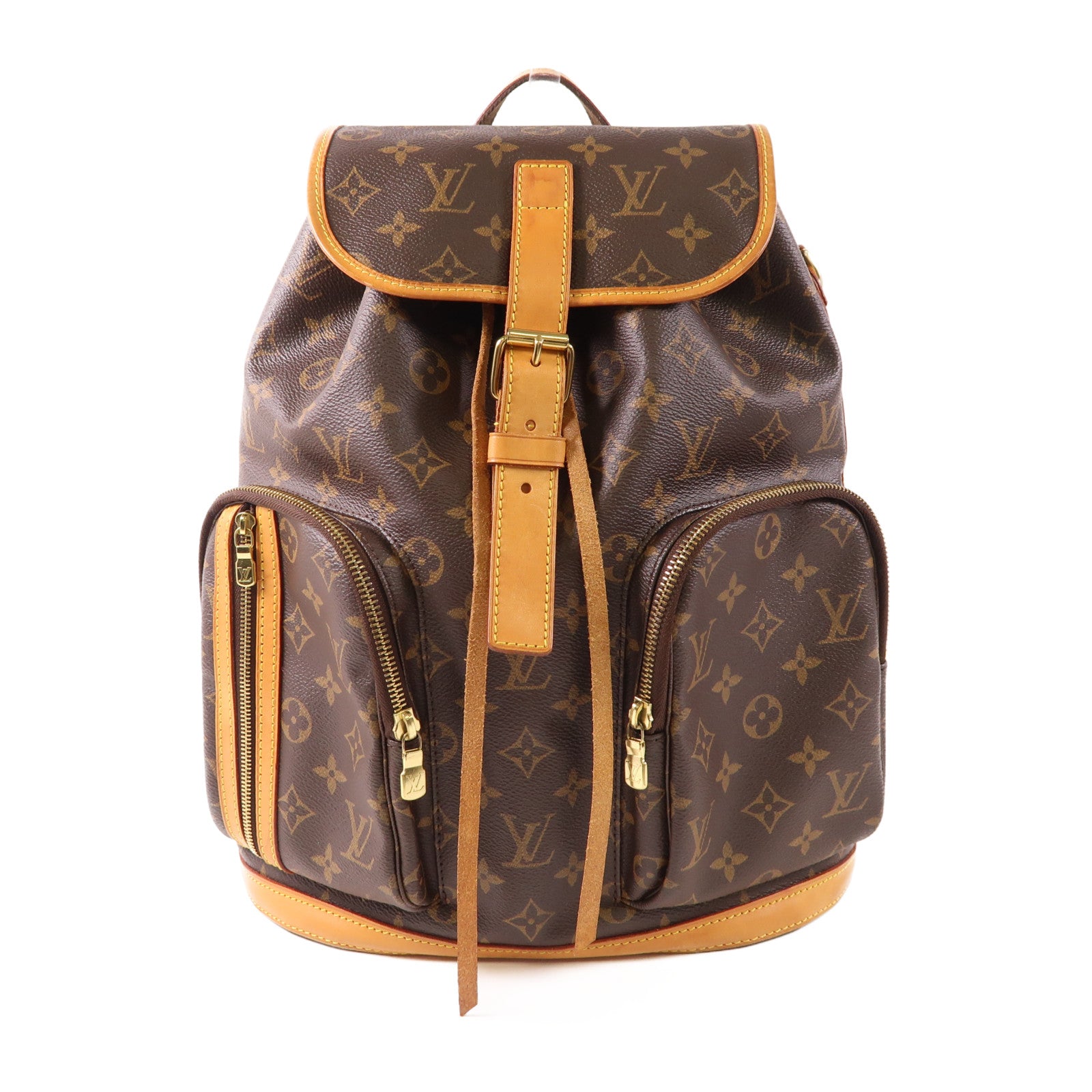 LOUIS VUITTON Monogram Sac A Dos Bosphore金扣背包棕色