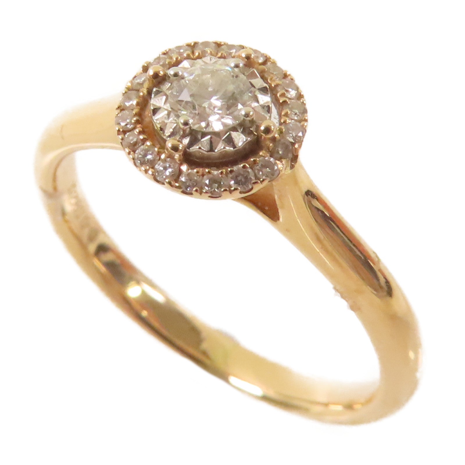 JEWELRY 【激減優惠】18K玫瑰金/0.092ct/0.053ct鑽石Diamond Ring戒指US#5