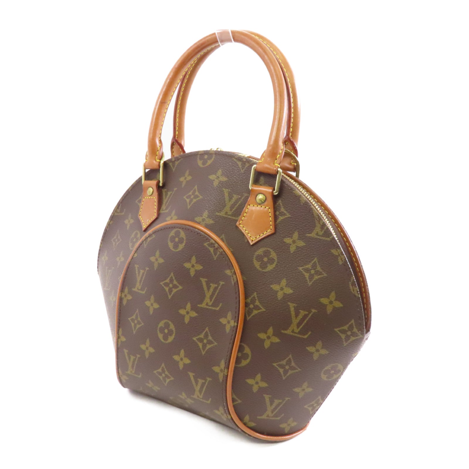LOUIS VUITTON Monogram Ellipse PM金扣手挽袋啡色