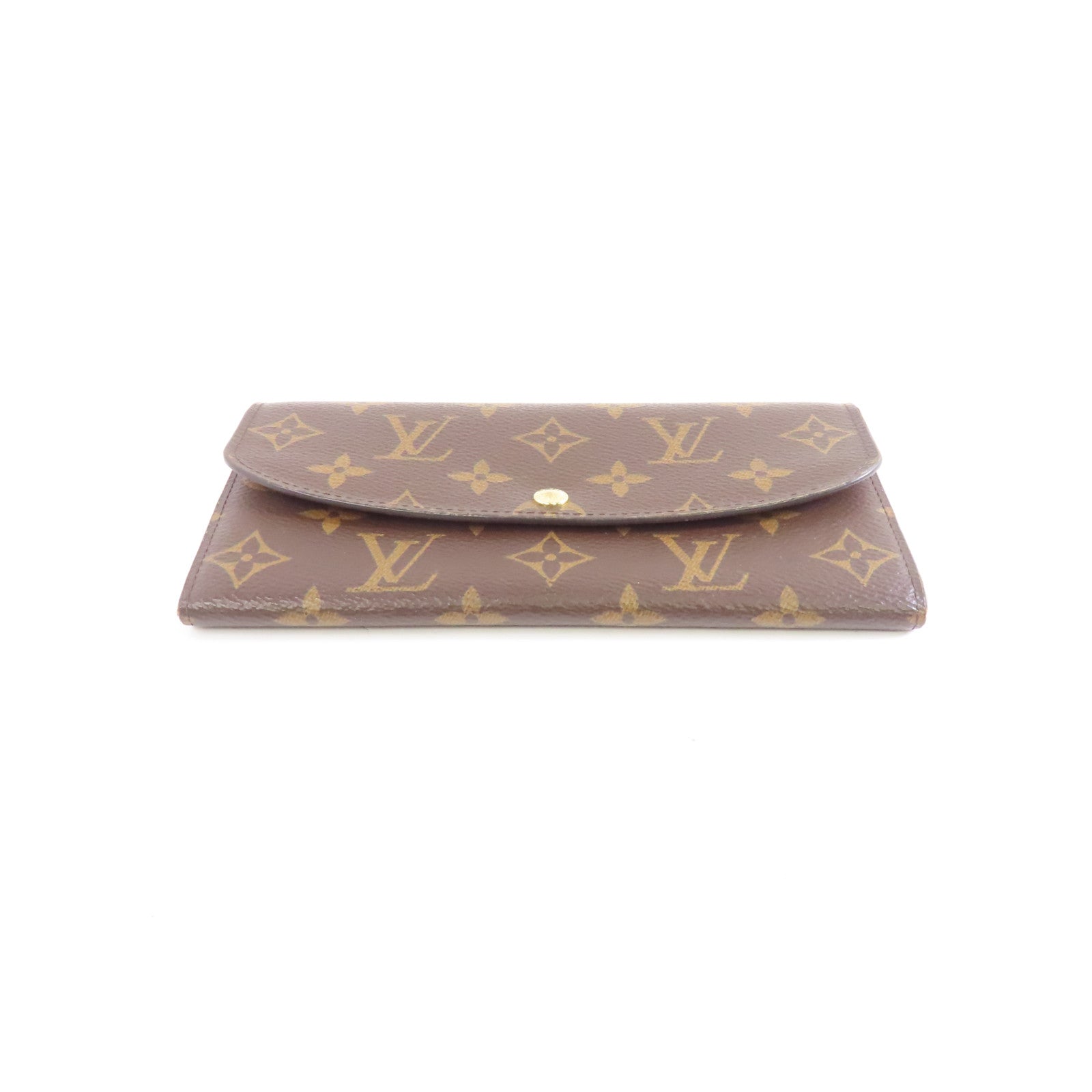 LOUIS VUITTON Monogram Emilie Wallet金扣長錢包啡色/粉紅色