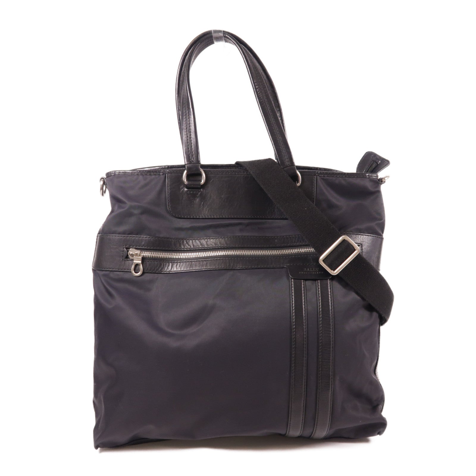 BALLY 尼龍2 Way Shoulder銀扣手挽肩背兩用袋