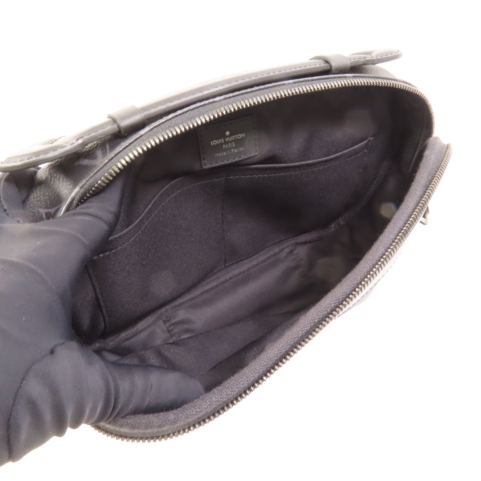 LOUIS VUITTON Monogram Eclipse Bum Bag銀扣手挽肩背兩用袋