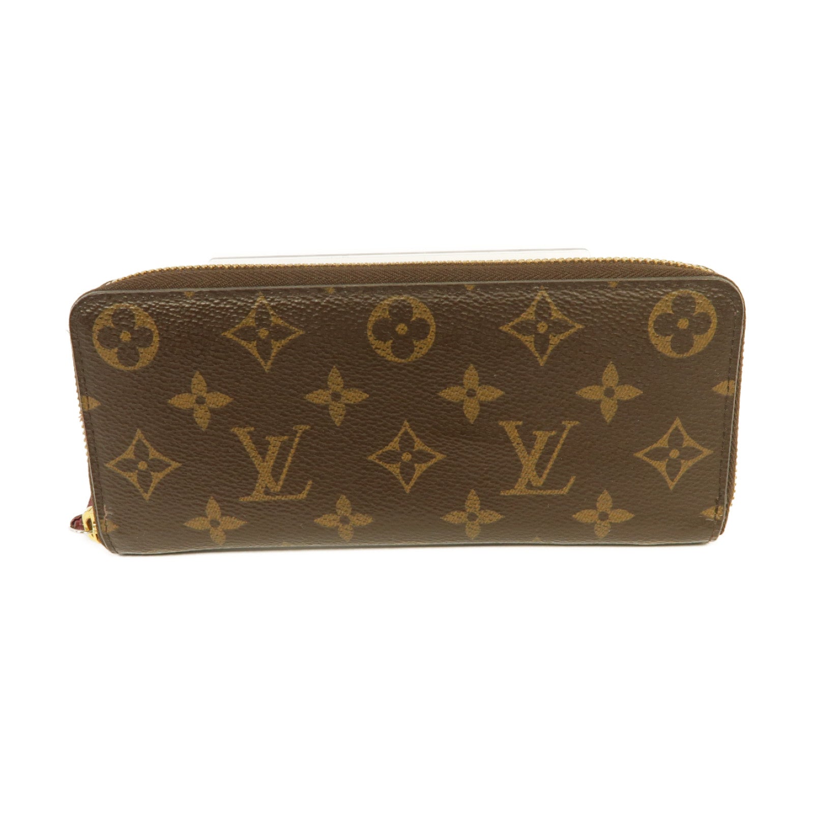 LOUIS VUITTON 【激減優惠】Monogram Clemence Long Wallet金扣長錢包棕色/紅色