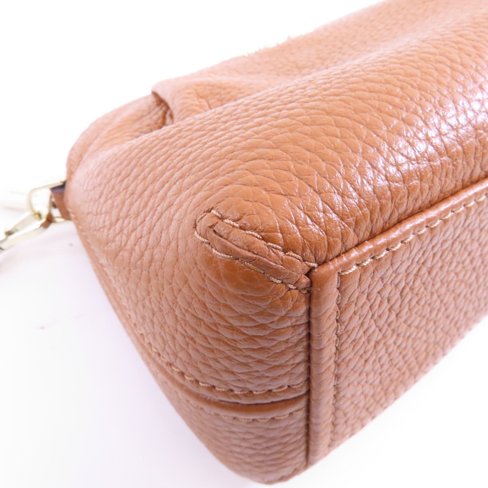 Kate Spade 牛皮皮革Shoulder Bag金扣肩背袋棕色