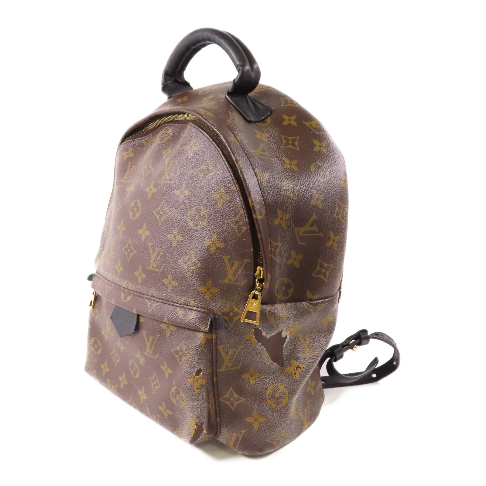LOUIS VUITTON 塗層帆布Palm Springs MM金扣背包