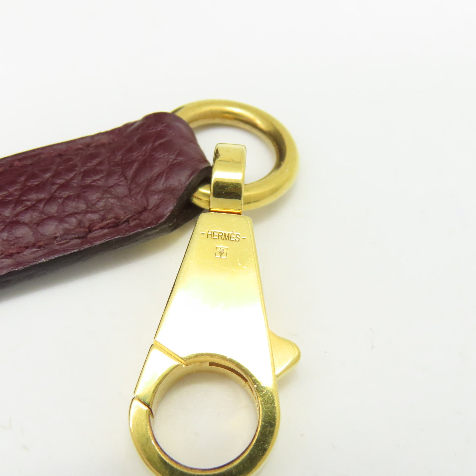 HERMES 【清倉大減價】Clemence皮革Kelly 32金扣手挽肩背兩用袋紅色