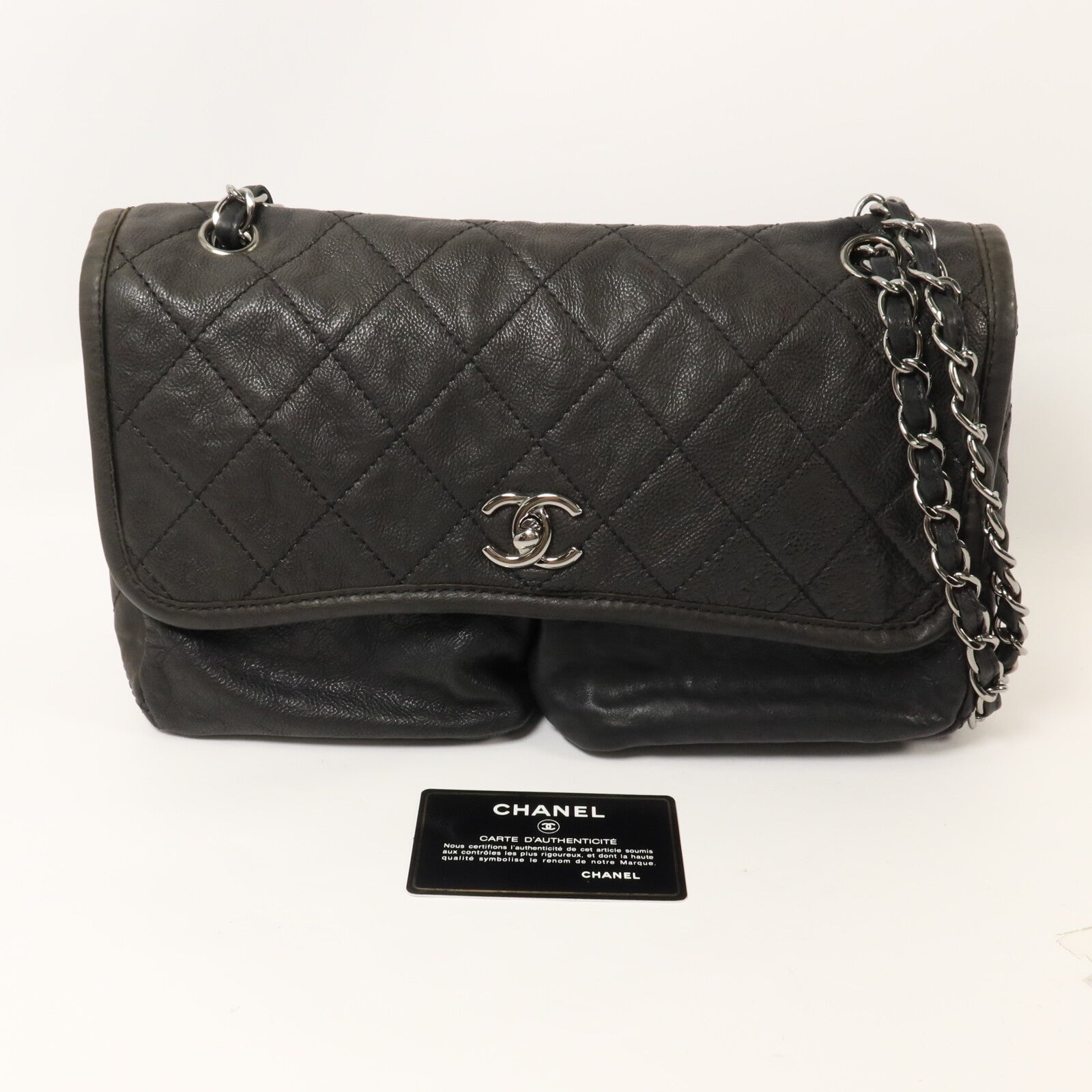 CHANEL 牛皮皮革Chain Shoulder鏈帶肩背袋