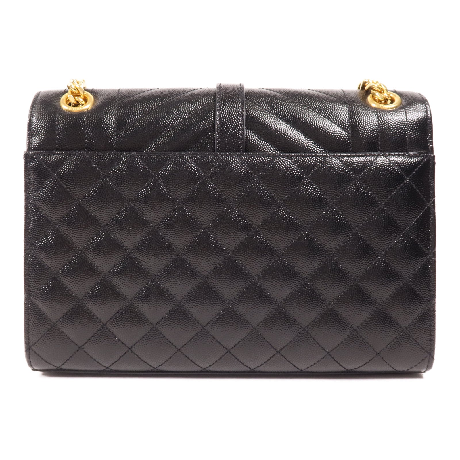 SAINT LAURENT 牛皮皮革Envelope Medium金扣肩背袋