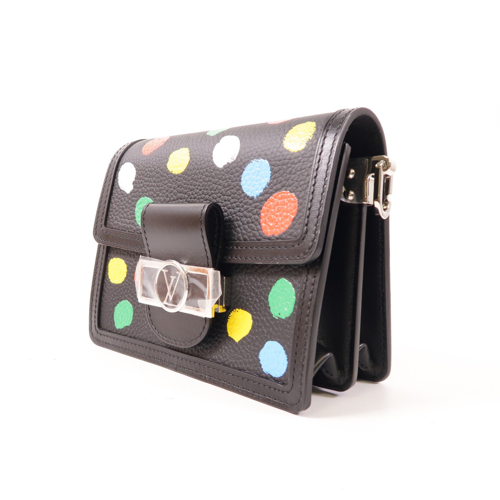 LOUIS VUITTON 【激減優惠】牛皮皮革LV X YK Dauphine Mini銀扣肩背袋