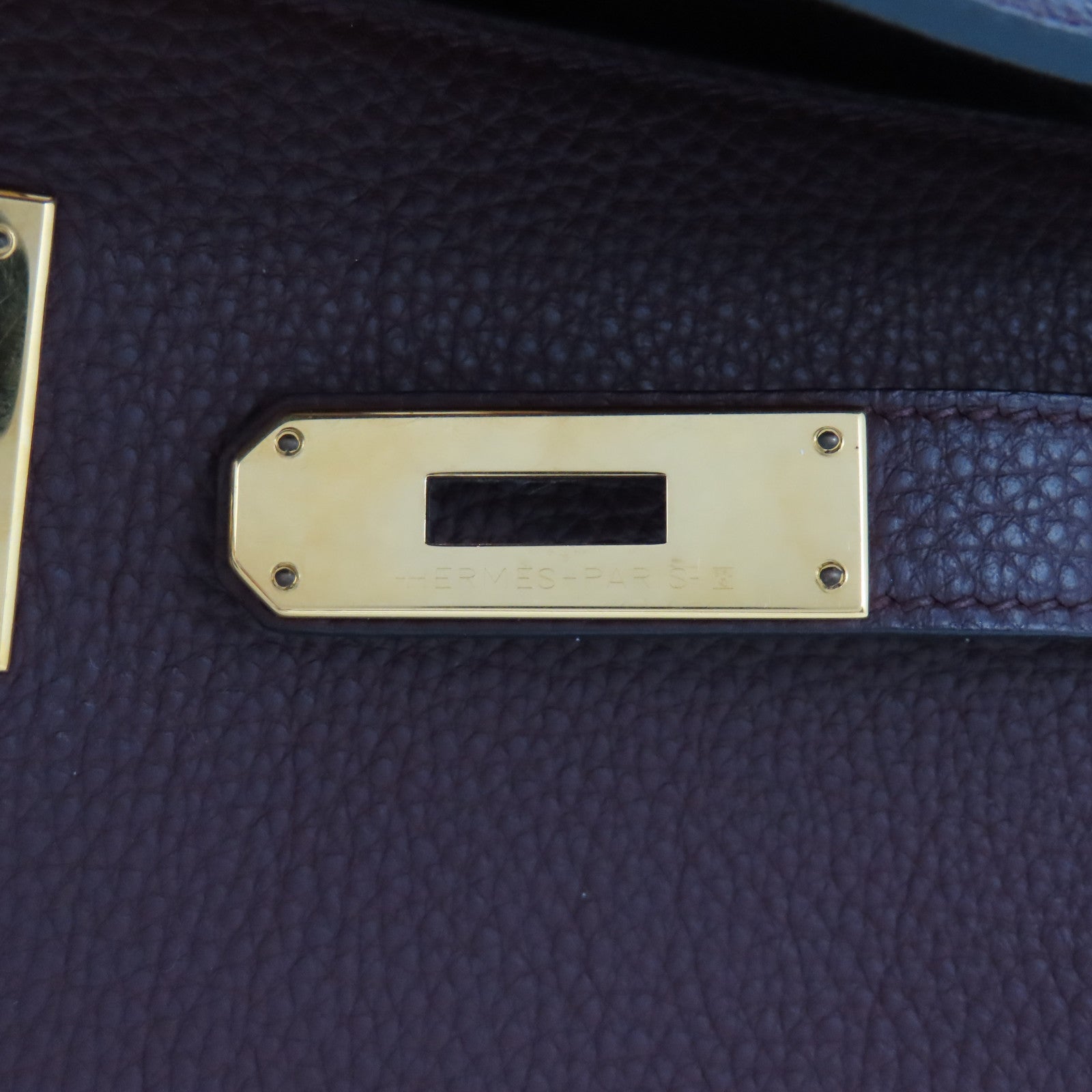 HERMES 【清倉大減價】Clemence皮革Kelly 32金扣手挽肩背兩用袋紅色