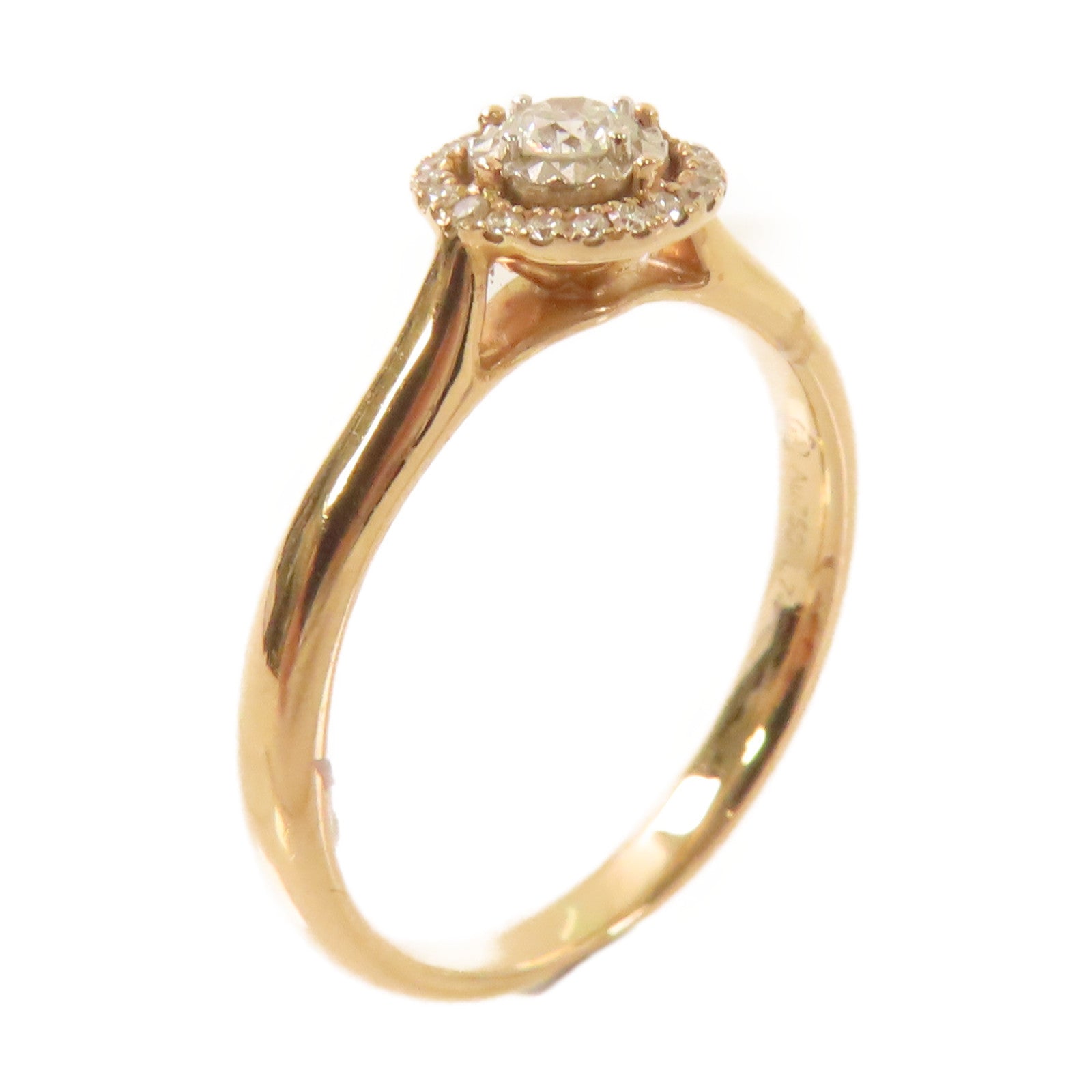 JEWELRY 【激減優惠】18K玫瑰金/0.092ct/0.053ct鑽石Diamond Ring戒指US#5