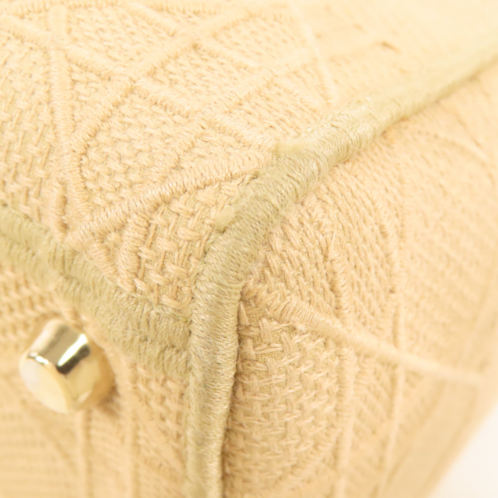 Dior 帆布Lady Dior D-Lite金扣手挽肩背兩用袋