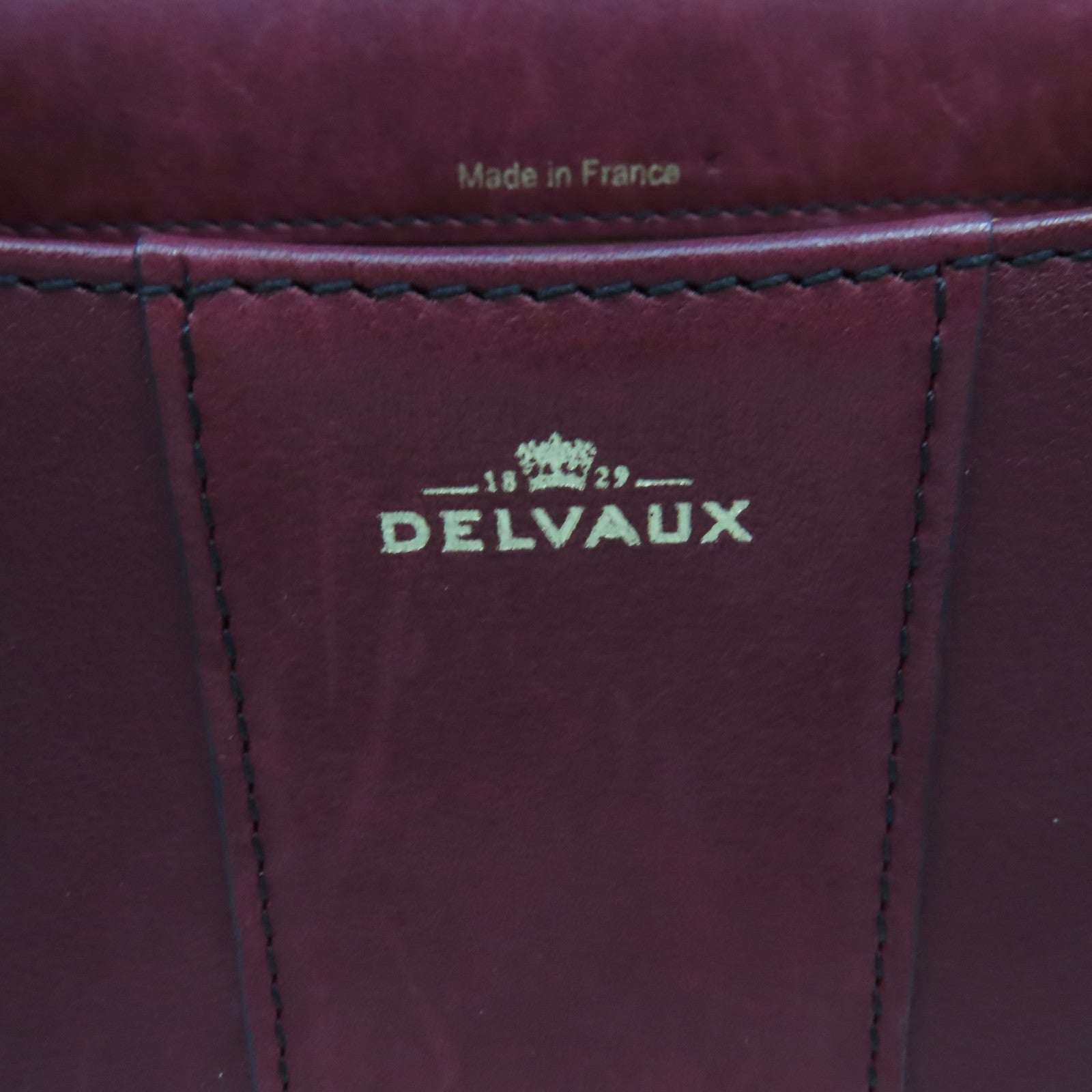 SELECTION 【激減優惠】牛皮皮革Delvaux Mini Brillant 2Way Shoulder Bag金扣手挽肩背兩用袋酒紅色