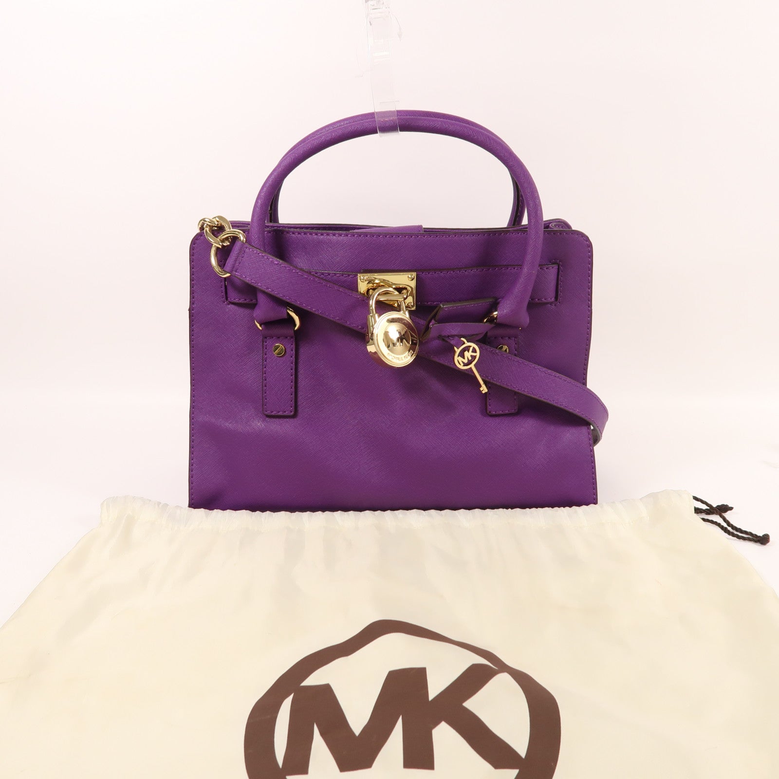 Michael Kors 皮革2 Way Shoulder金扣手挽肩背兩用袋