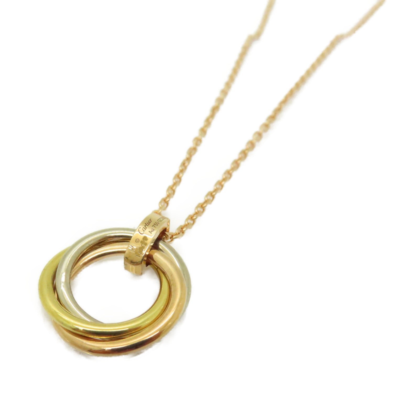 CARTIER 【激減優惠】18K黃金/18K白金/18K玫瑰金Trinity Diamond Necklace項鍊