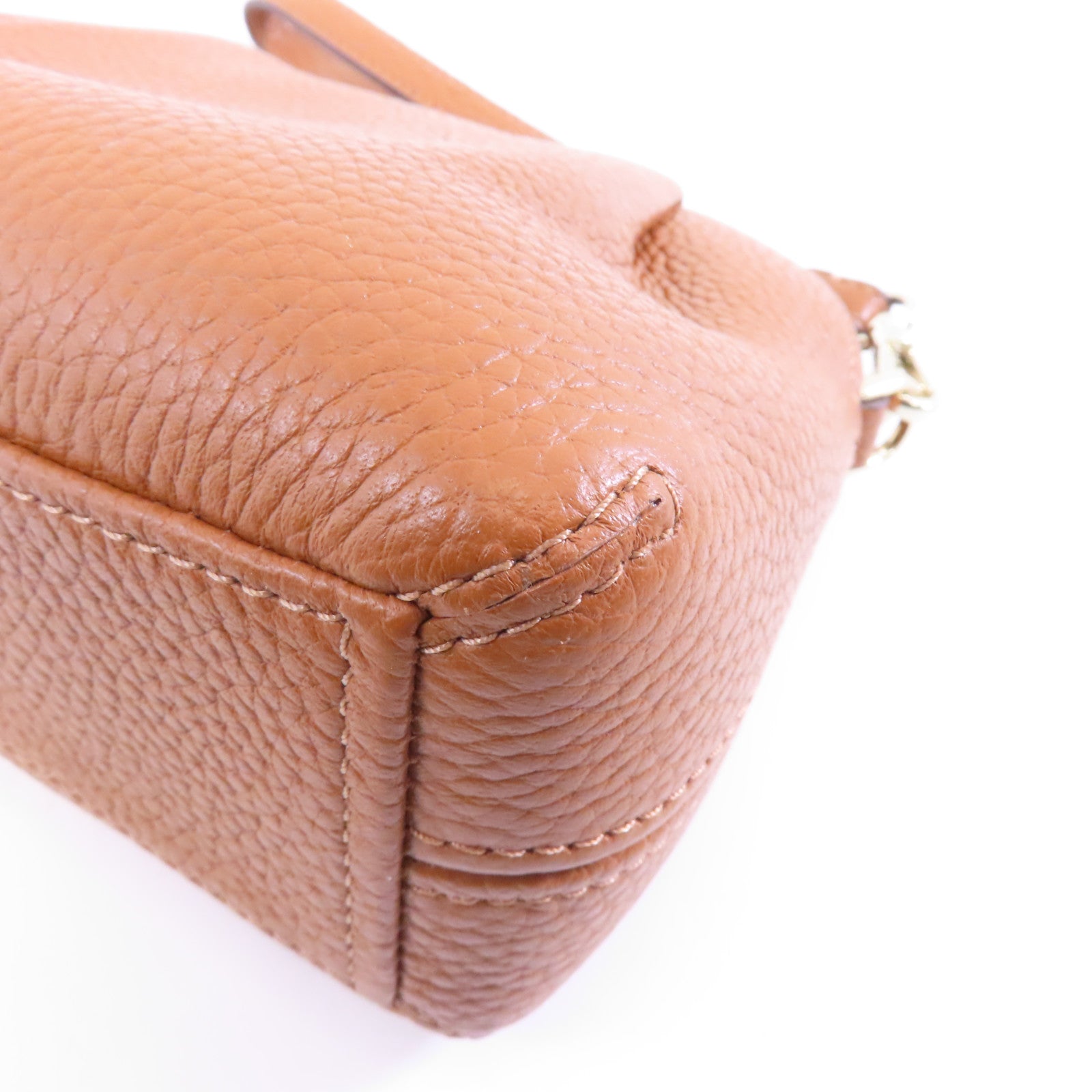 Kate Spade 牛皮皮革Shoulder Bag金扣肩背袋棕色