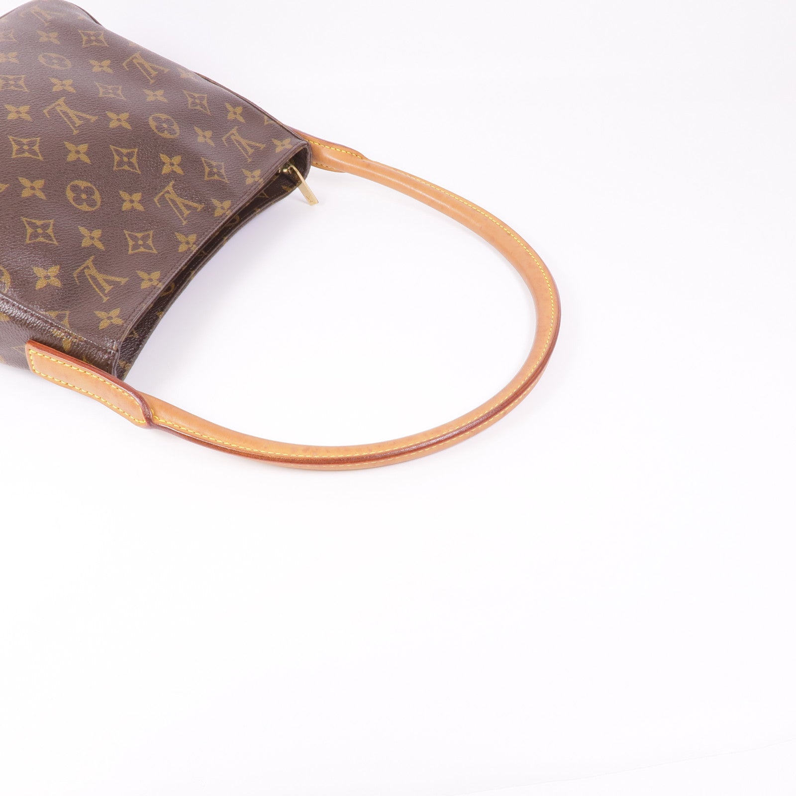 LOUIS VUITTON Monogram Looping MM金扣肩背袋棕色