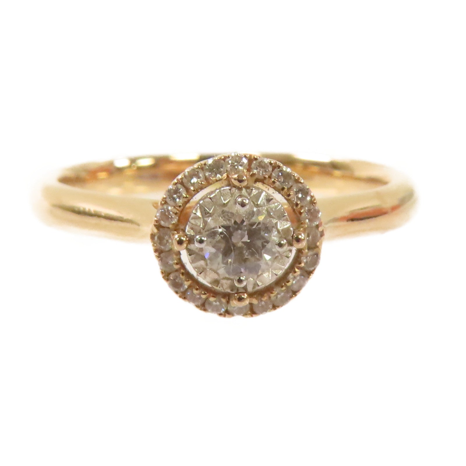JEWELRY 【激減優惠】18K玫瑰金/0.092ct/0.053ct鑽石Diamond Ring戒指US#5