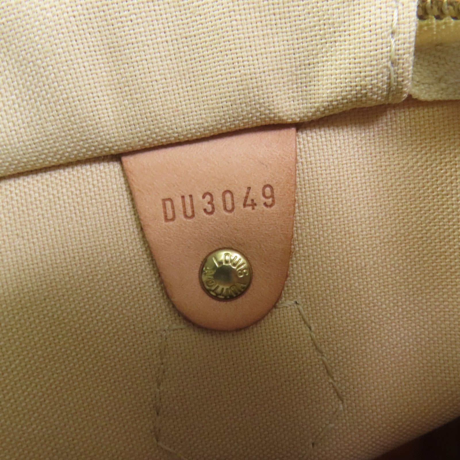 LOUIS VUITTON Damier Azur Speedy 30金扣手挽袋