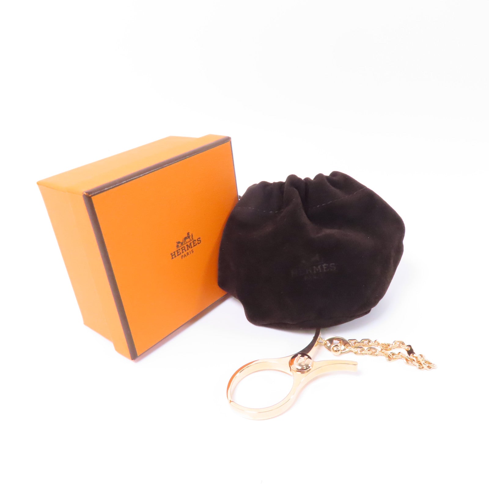 HERMES 金屬Filou Glove Clip手套夾金色