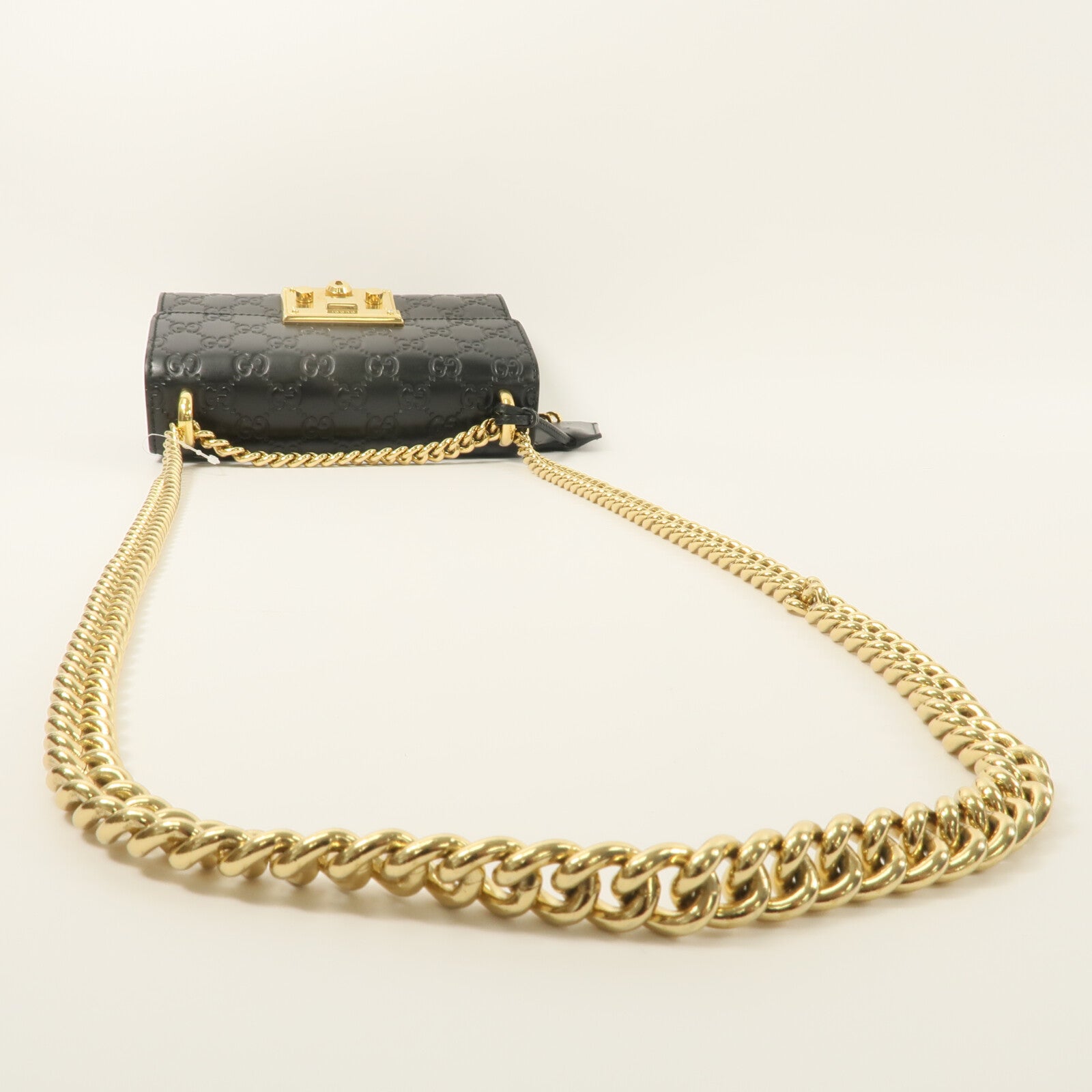 GUCCI 牛皮皮革Padlock鏈帶肩背袋